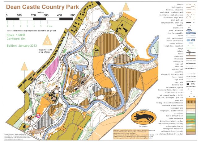 Dean Castle Country Park map